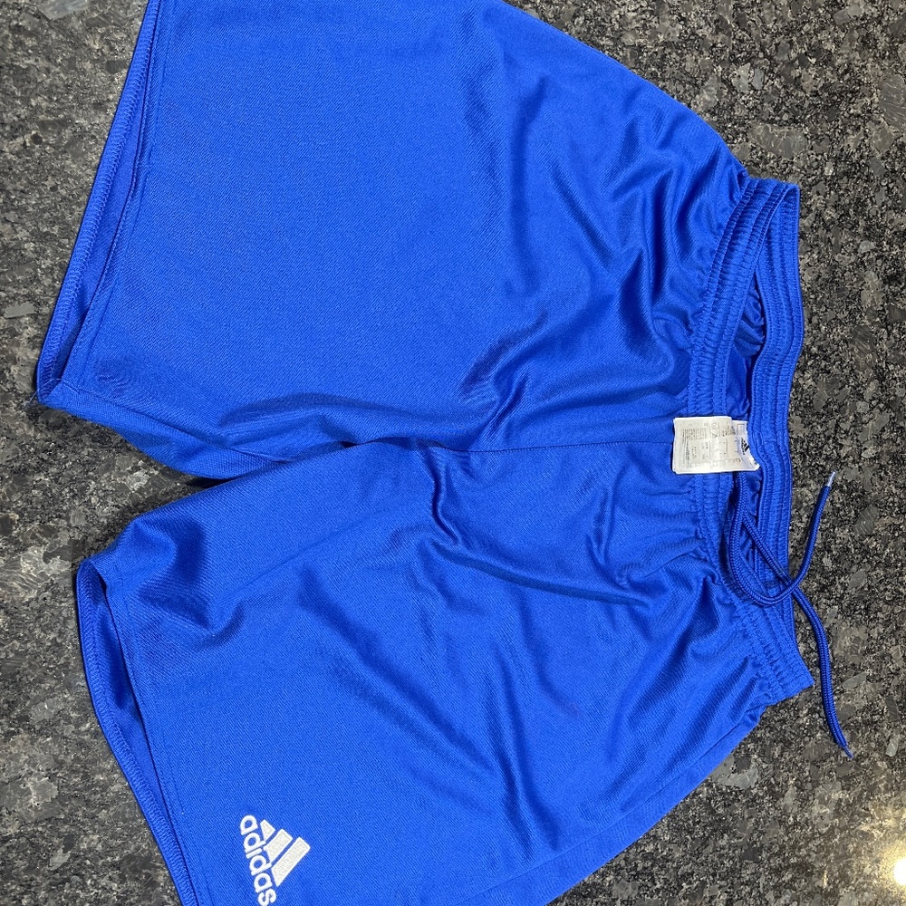 Blue adidas shorts